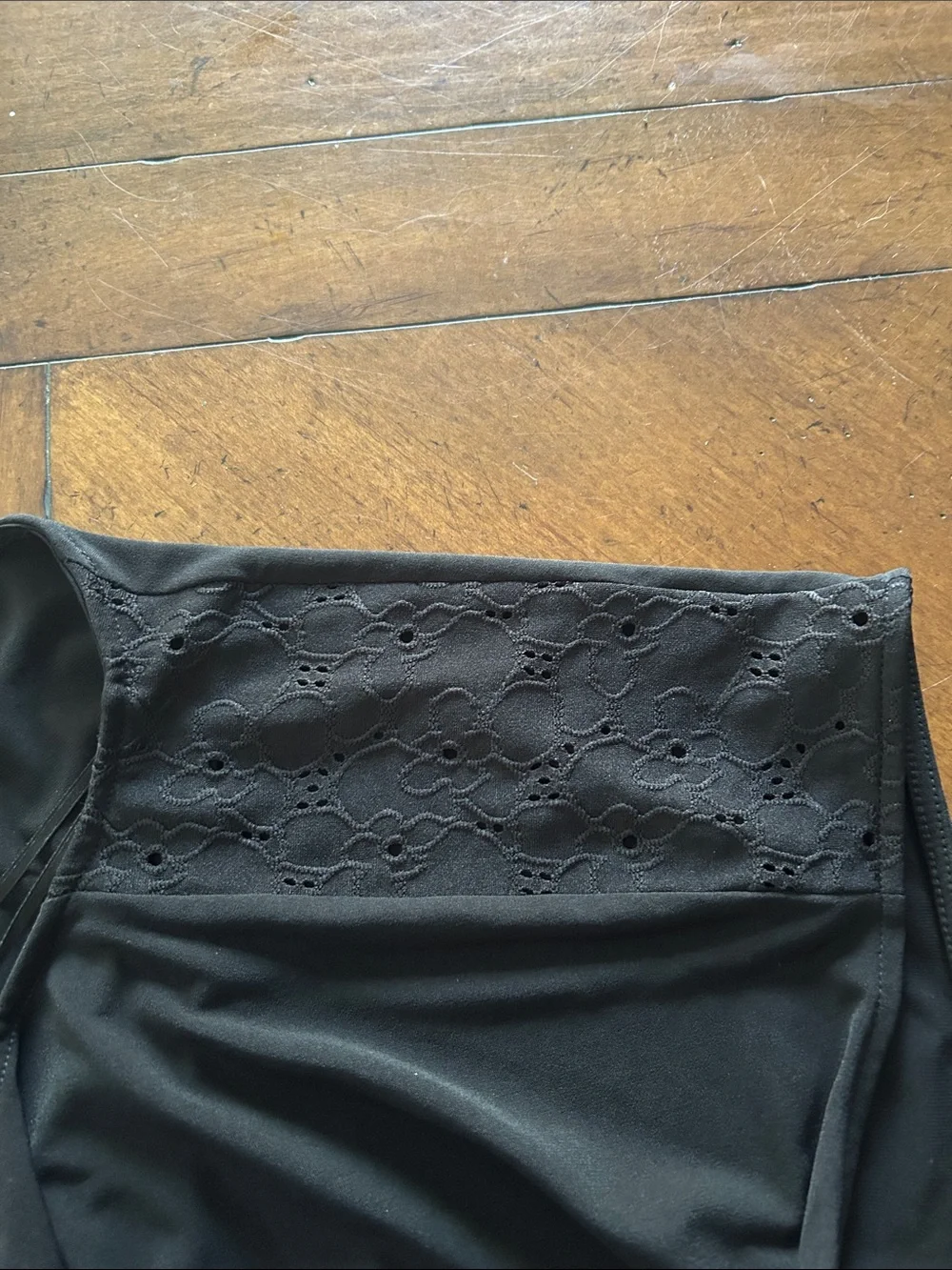 Michael Kors Black Short-Sleeve Tunic with Smocked Hem EUC. XL